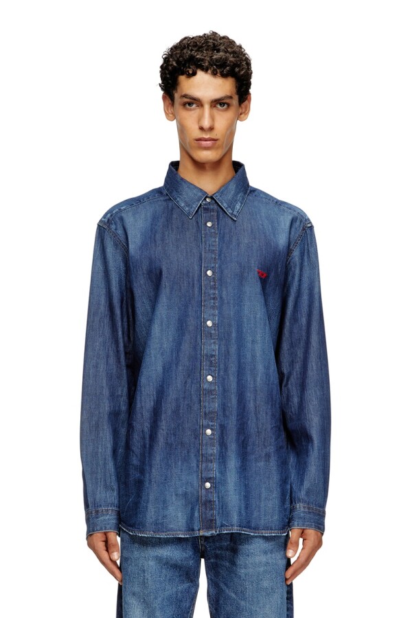 Camisa Para Hombre D-Simply Shirt Azul Marino