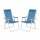 Kit 2 Reposeras Altas Plegables Aluminio Conforto Total Mor Azul
