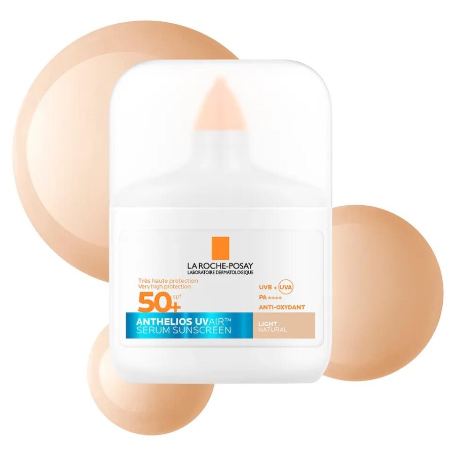 Protector Solar Facial con Color Anthelios UVAir FPS 50+ Tono Claro Natural 50 ml - La Roche-Posay Protector Solar Facial con Color Anthelios UVAir FPS 50+ Tono Claro Natural 50 ml - La Roche-Posay