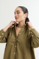 Camisa lisa rustica VERDE OLIVA