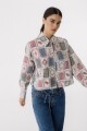 CAMISA AZAR PRINT LUDIKA Blanco