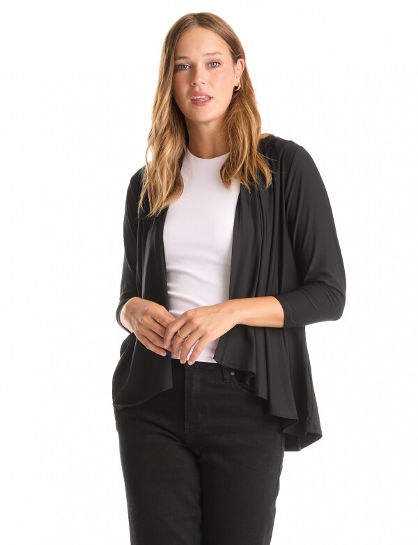 Cardigan Solid NEGRO