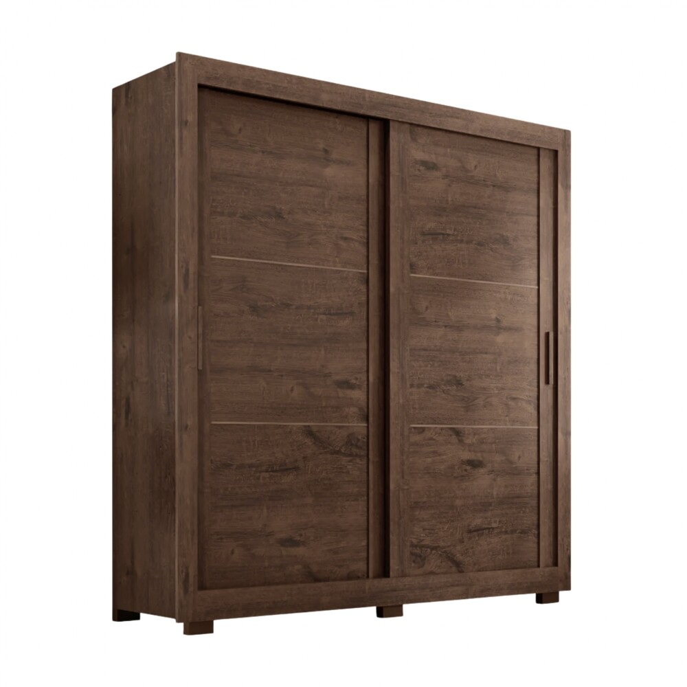 Ropero 2 Puertas Corredizas - Titanium Oscuro