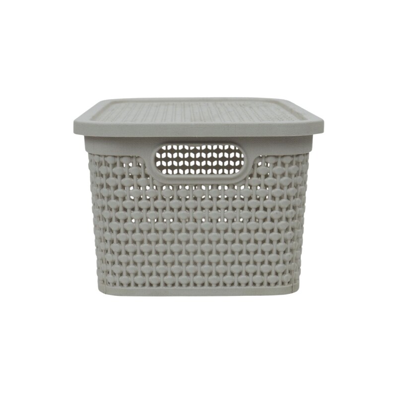 Caja simil ratán 4 lts CAPPUCCINO