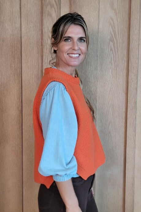Chaleco Olivia Lambswool Naranja