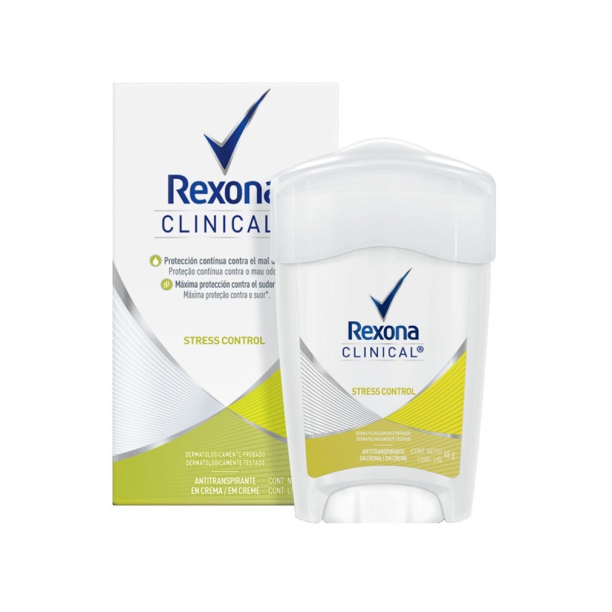 Desodorante Crema Rexona Clinical Stress Control 48 Grs. 