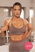 Bra Seamless V-Neck Push-Up Low Impact Bra Mujer Desert Shadows/Heated Red Fabletics