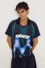OBEY BLURRED SOCCER JERSEY Azul