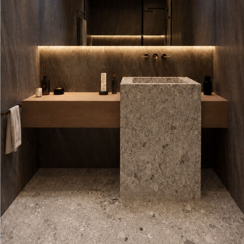 PORCELANATO TERRAZO 80X160 SATINADO BEIGE RECTIFICADO GAMAS DE BEIGE