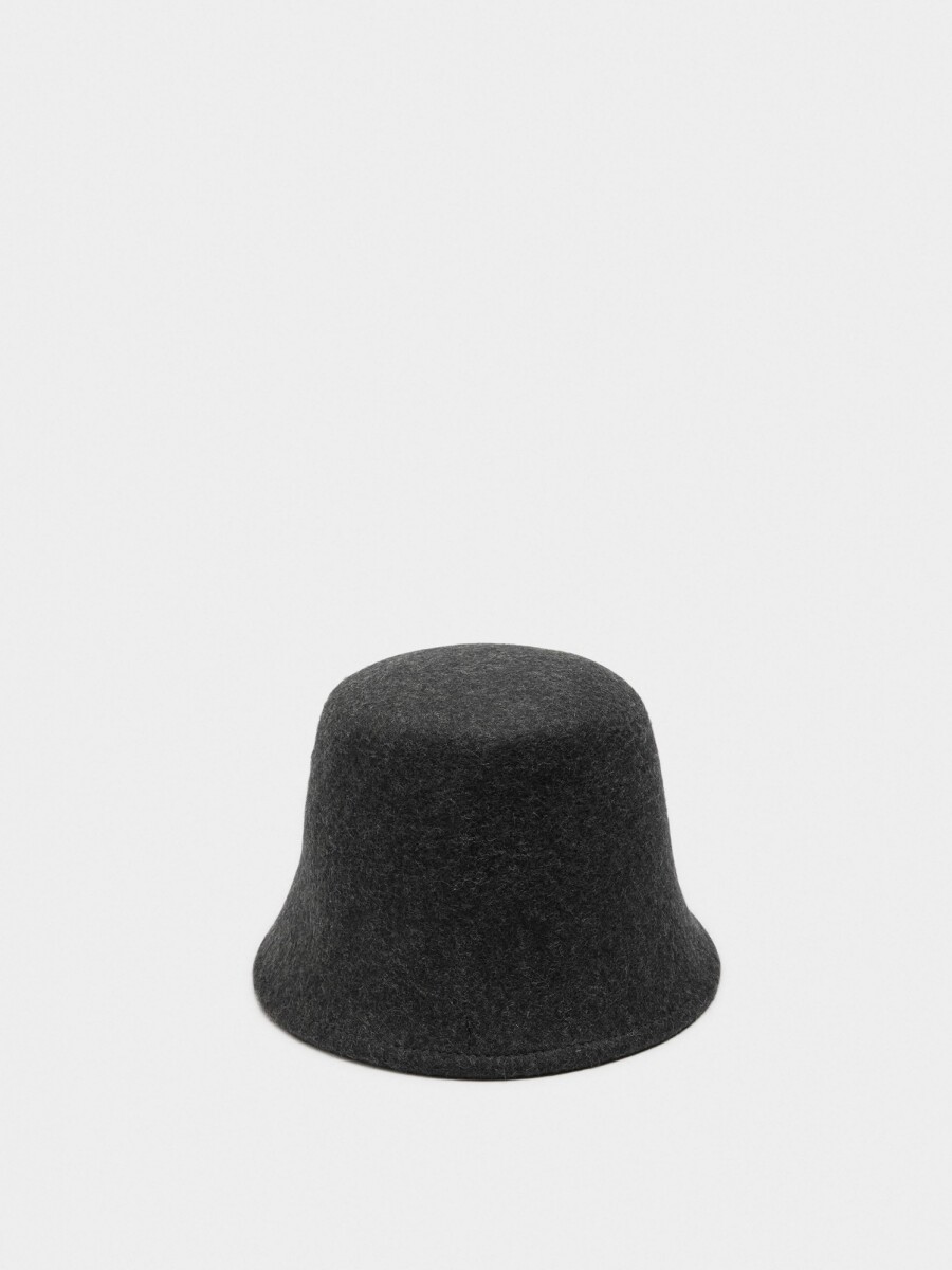Gorro Bucket De Lana gris