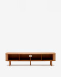 Mueble TV Mailen 2 puertas en chapa de fresno con acabado natural 200 x 50 cm