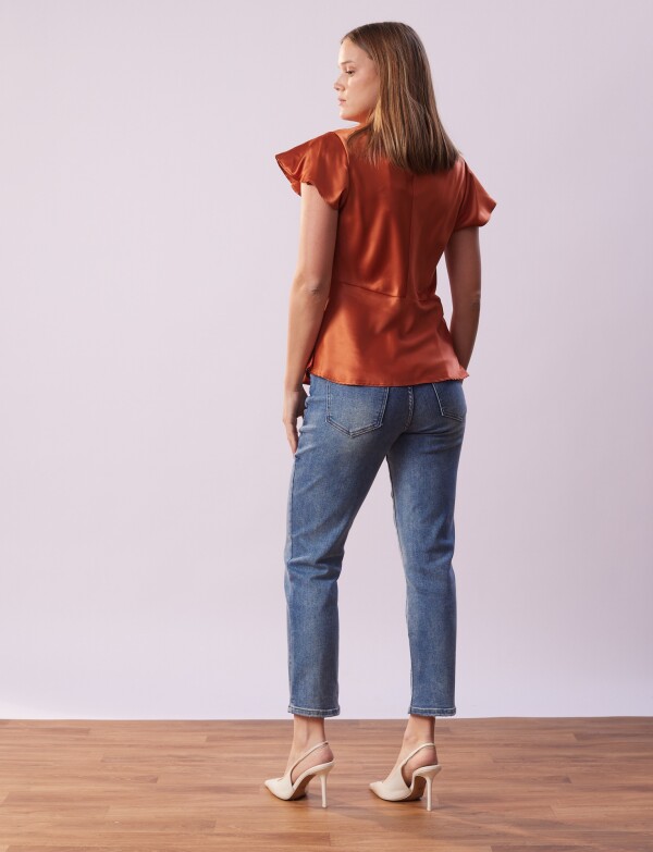 Blusa Satén TERRACOTA