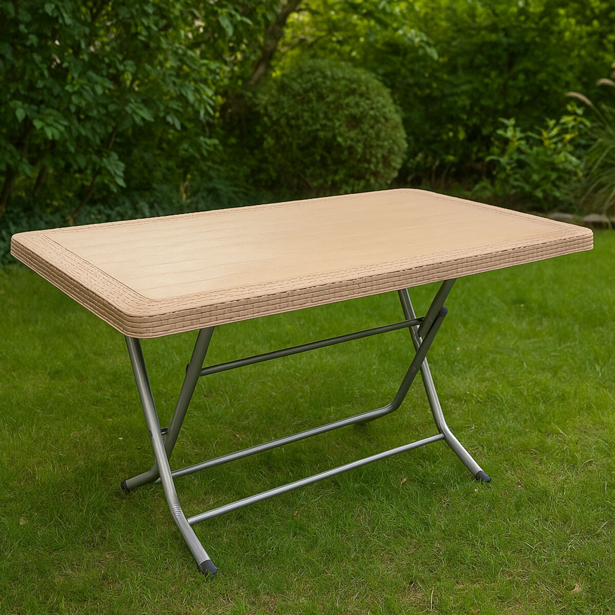 Mesa plegable de exterior - Beige 