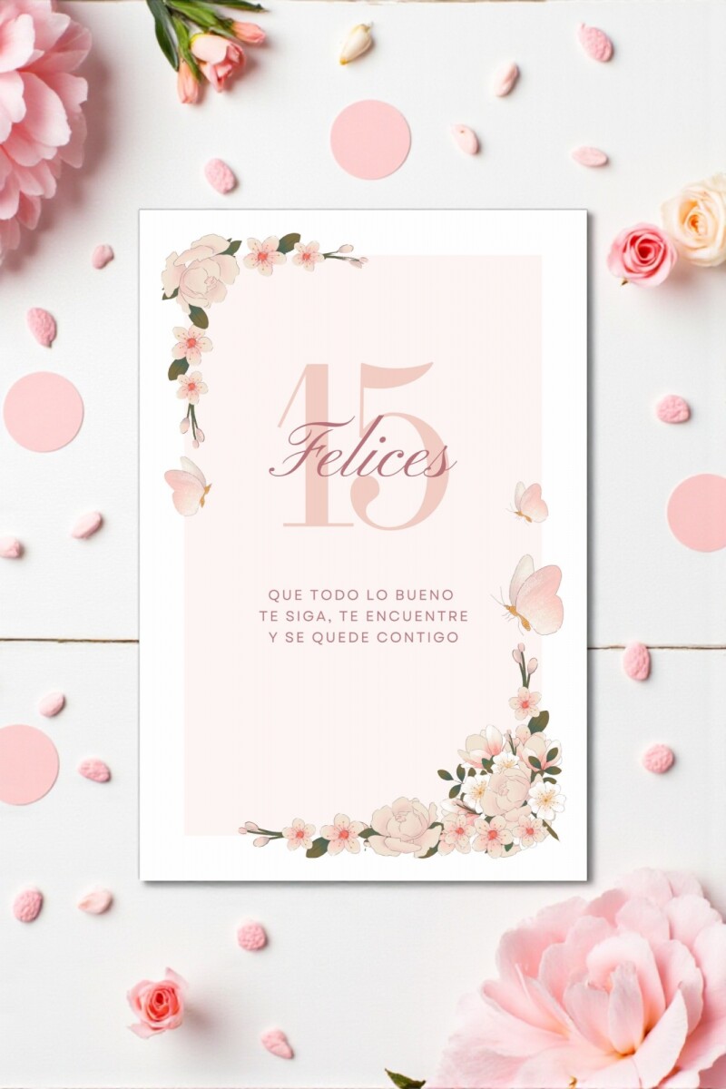 Tarjeta felicidades 10x15 - DISEÑO 5 