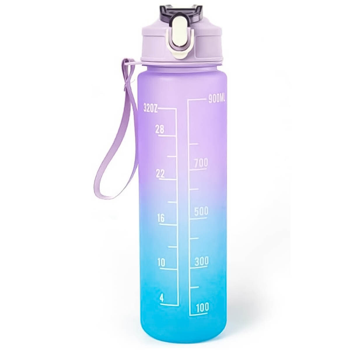 Botella Agua Deportiva Caramañola Motivacional 750ml - Violeta 