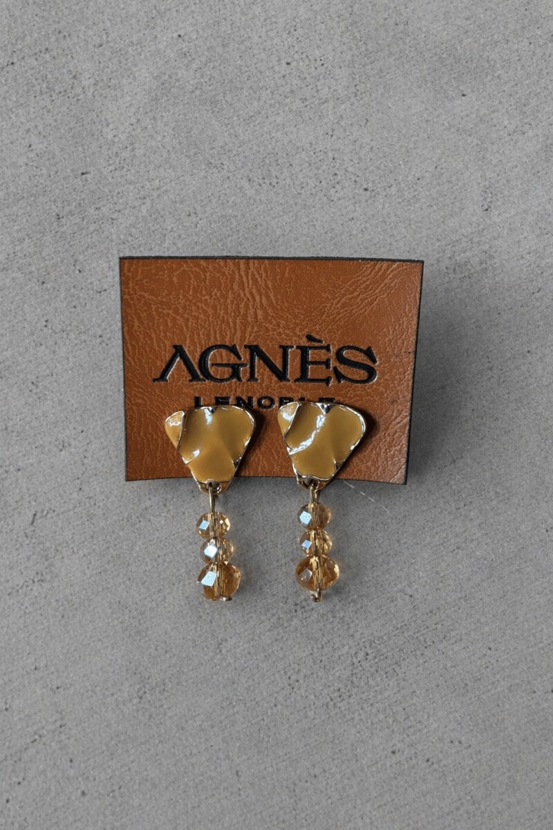 Crystal Earrings Salmón