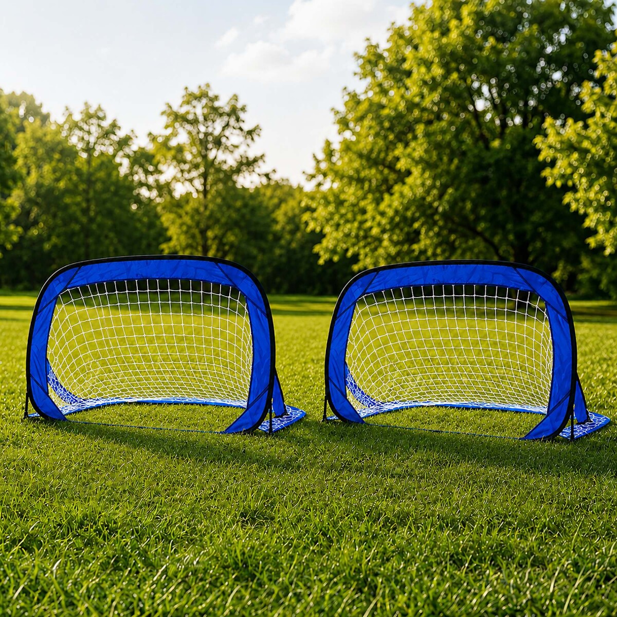 Kit x2 Arco Futbol Plegable Fácil Armado Portatil Niños 