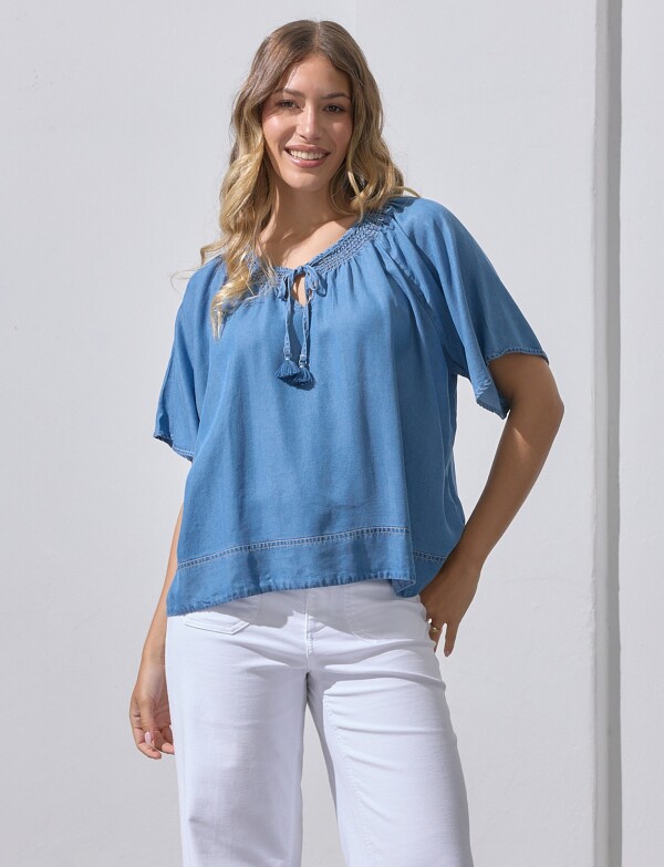 Blusa Punto Smock JEAN