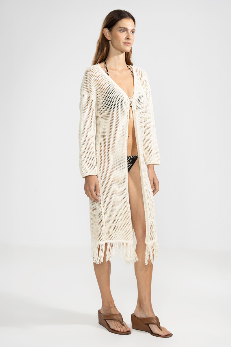FRINGES CARDIGAN Cream