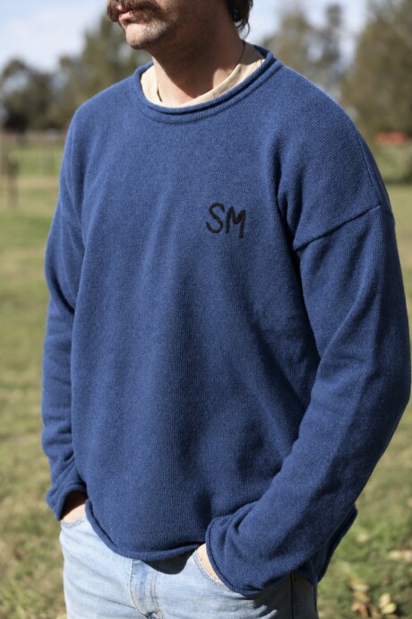 Wool Sweater Men Azul