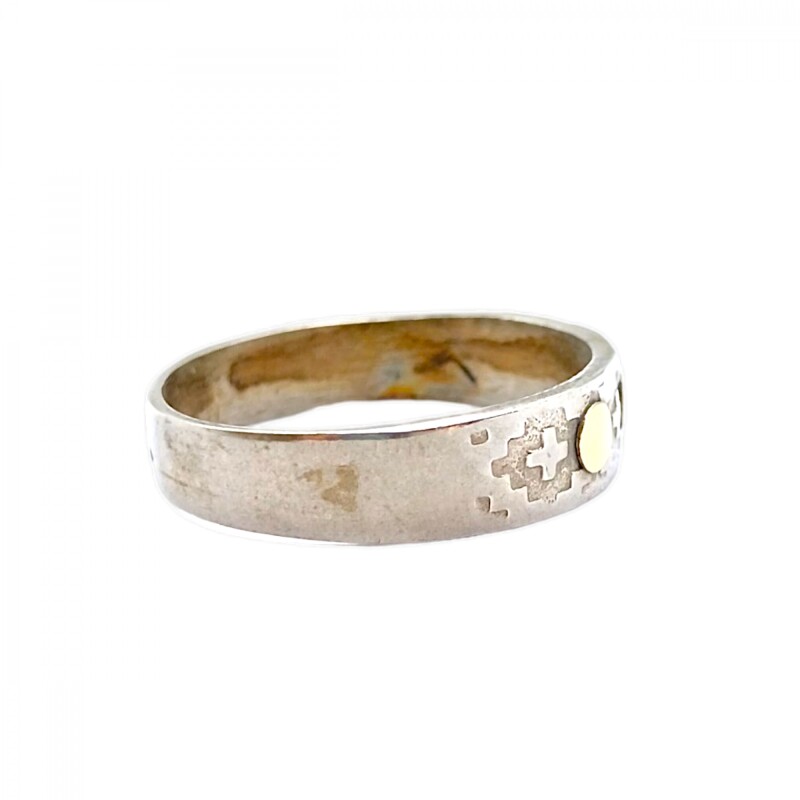 Anillo Cruces-Plata y Oro-Sin Piedra-AN5026 sinpiedra