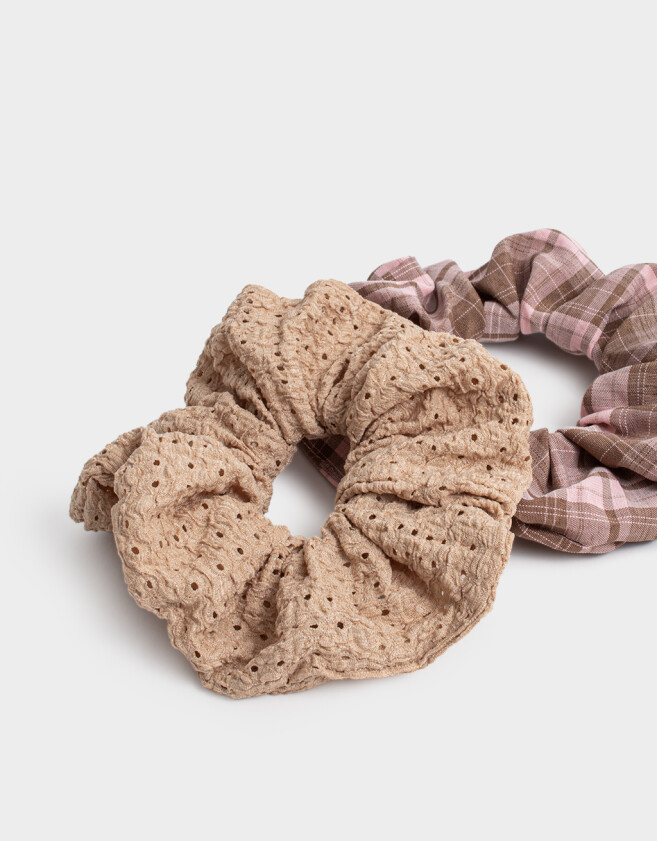 Skunzies Set por 2 Scrunchie - Combinacion Bicolor