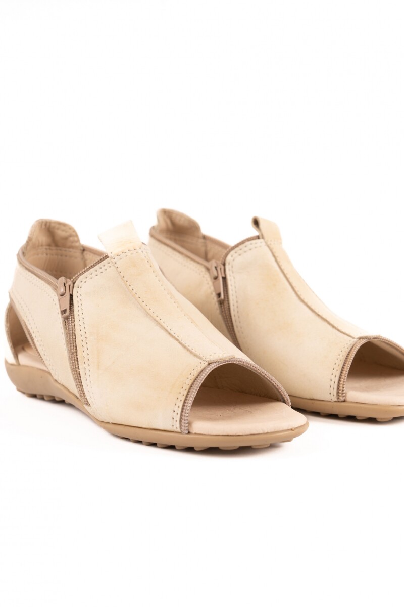Sandalia Zipper Natural