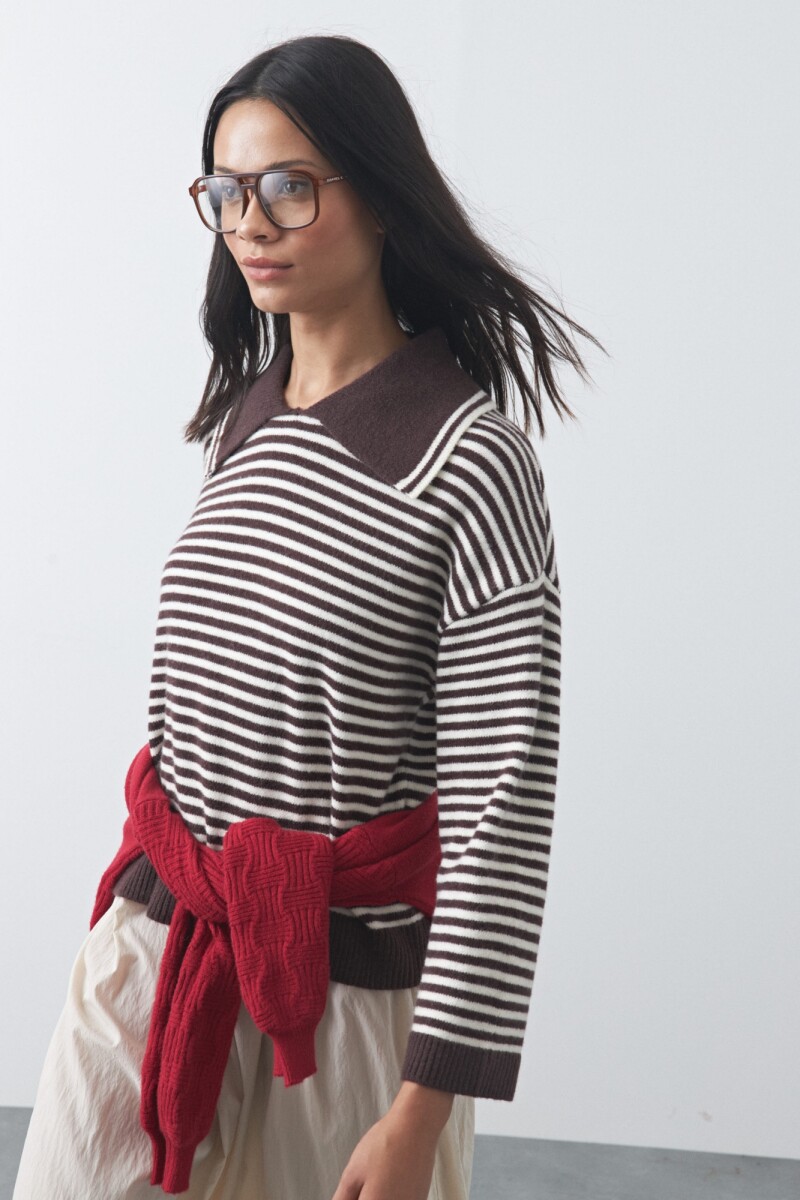 SWEATER <br /> TUMBES Marrón oscuro