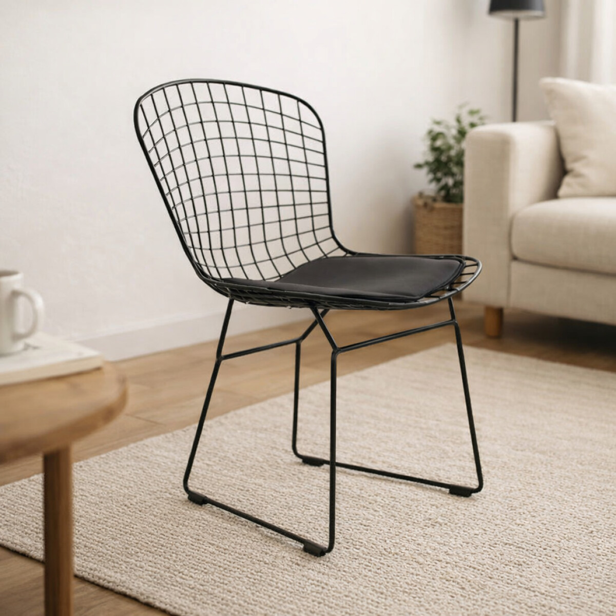 Silla Bertoia - Negra – Diseño icónico 