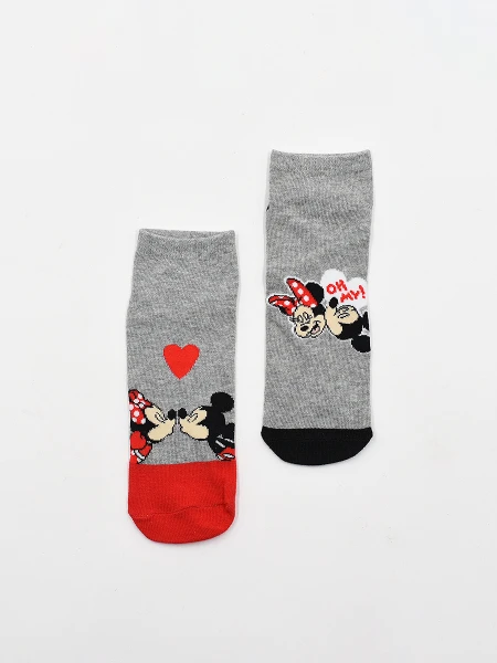 MEDIA ADULTO DISNEY MICKEY GRIS