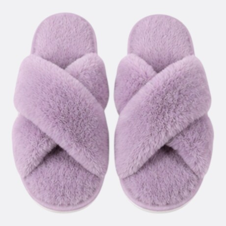 Pantufla Cruzada Varios Colores Violeta