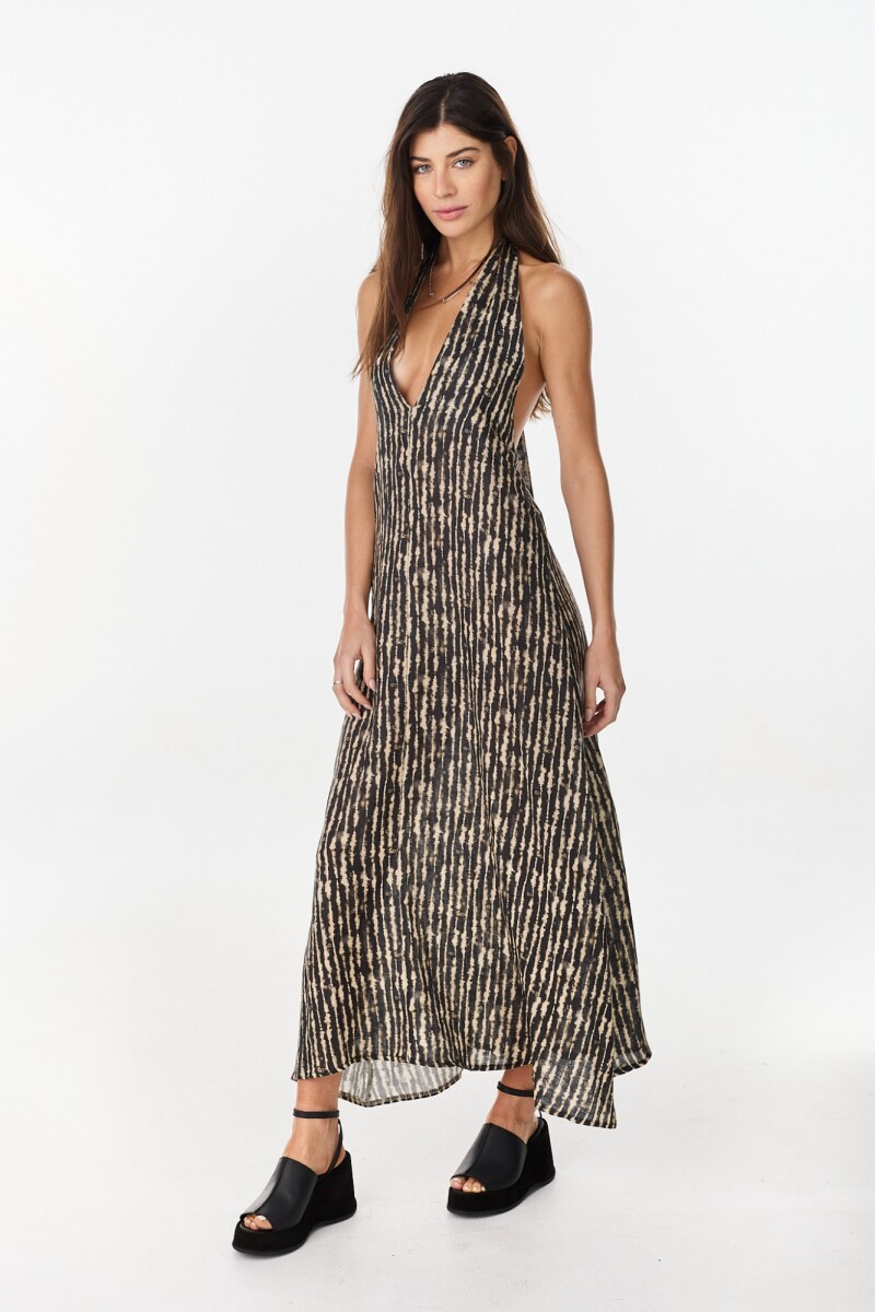 Vestido Maja Estampa Negro