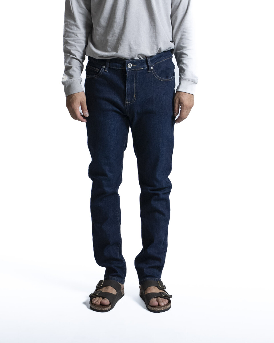 Jean Regular Fit Largo 30 - Azul Oscuro 
