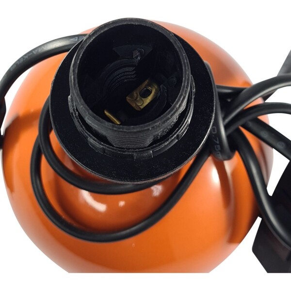 Lampara Portatil Cerámica Mesa Escritorio Luz Calidad Color Variante Naranja