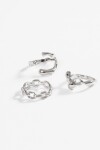 Set de anillos wavy plateado
