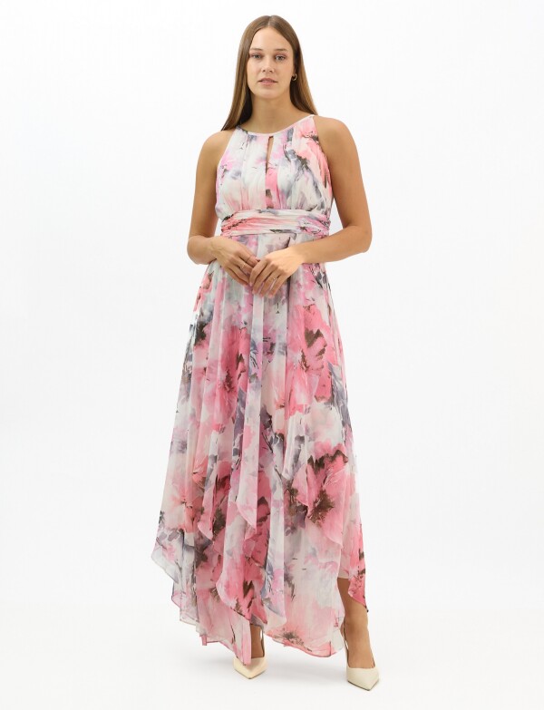 Vestido Largo Estampado Floral MULTI/ROSA