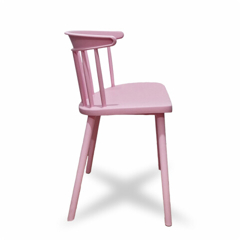 Silla Estilo Curve Luna con Posabrazos - Rosa Silla Estilo Curve Luna con Posabrazos - Rosa