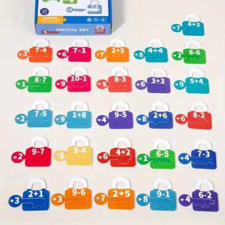 Juego de encastre llaves y candados Números