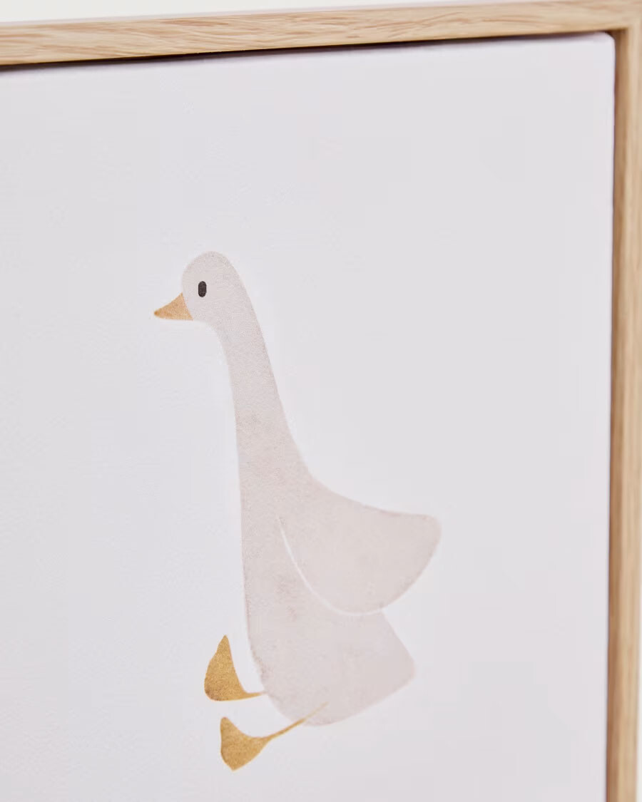 Cuadro Milu de oca beige 20 x 20 cm