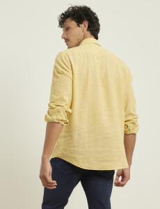 011665 CAMISA DE LINO HARRINGTON LABEL Amarillo