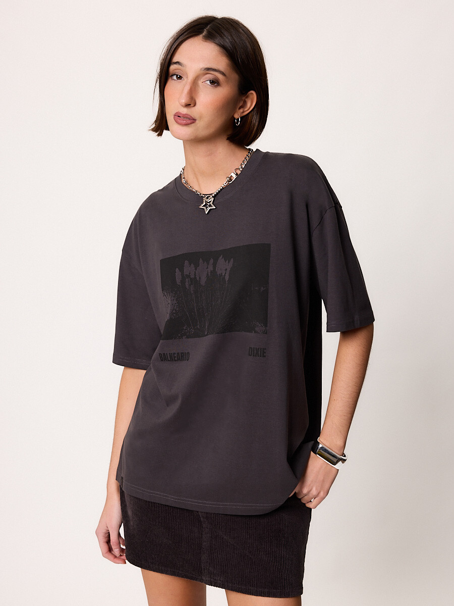 T-SHIRT M/C ORROZ DIXIE Gris Oscuro