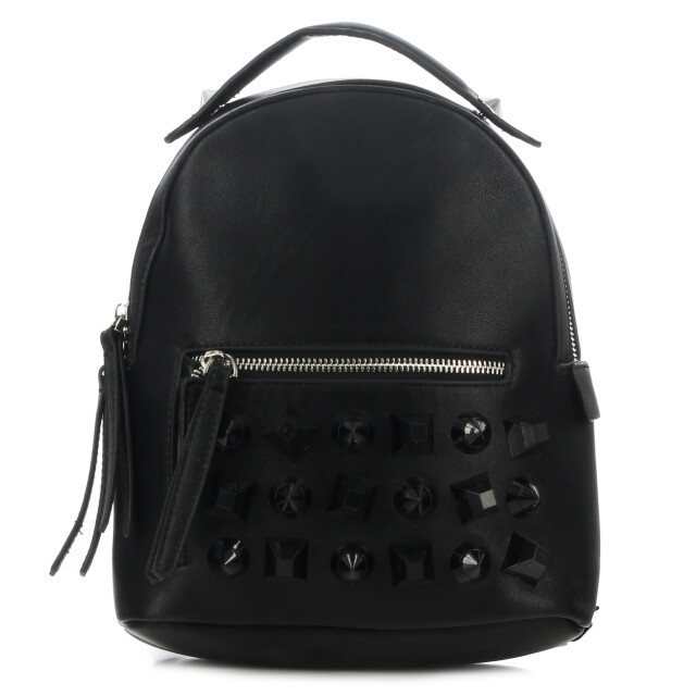 Mochila Miss Carol CIRUELA con piedras Negro