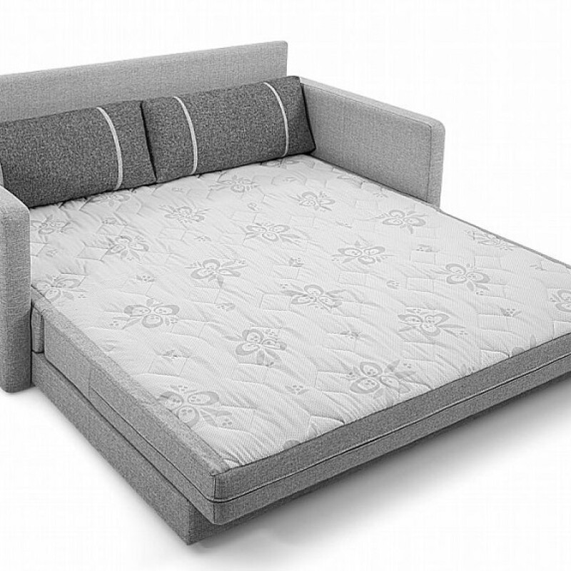 SOFA CAMA 146 MTS - PARRILLA EXTENSIBLE - SOFA EN TELA GRIS CLARO - ALMOHADONES CHICOS EN GRIS OSCURO CON TRAMA BEIGE SOFA CAMA 146 MTS - PARRILLA EXTENSIBLE - SOFA EN TELA GRIS CLARO - ALMOHADONES CHICOS EN GRIS OSCURO CON TRAMA BEIGE