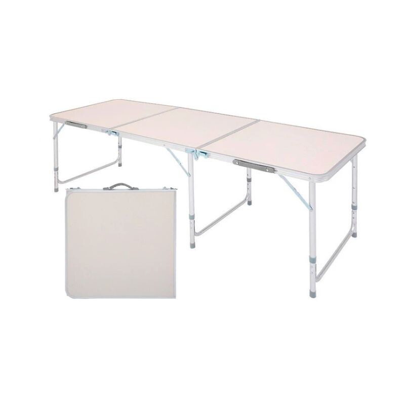 MESA PLEGABLE PORTATIL VALIJA 180X74 BLANCA Mesa Plegable Portatil Valija 180x74 Blanca