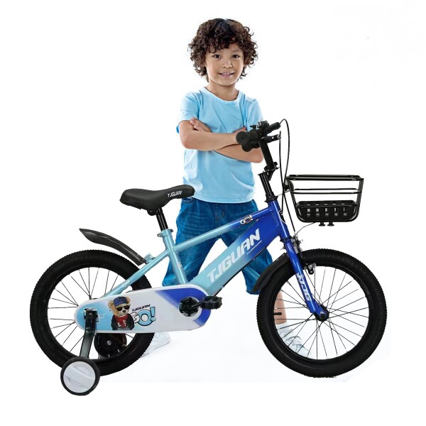 Bicicleta Infantil Rodado 16 Para Niños Con Rueditas Auxiliares Azul