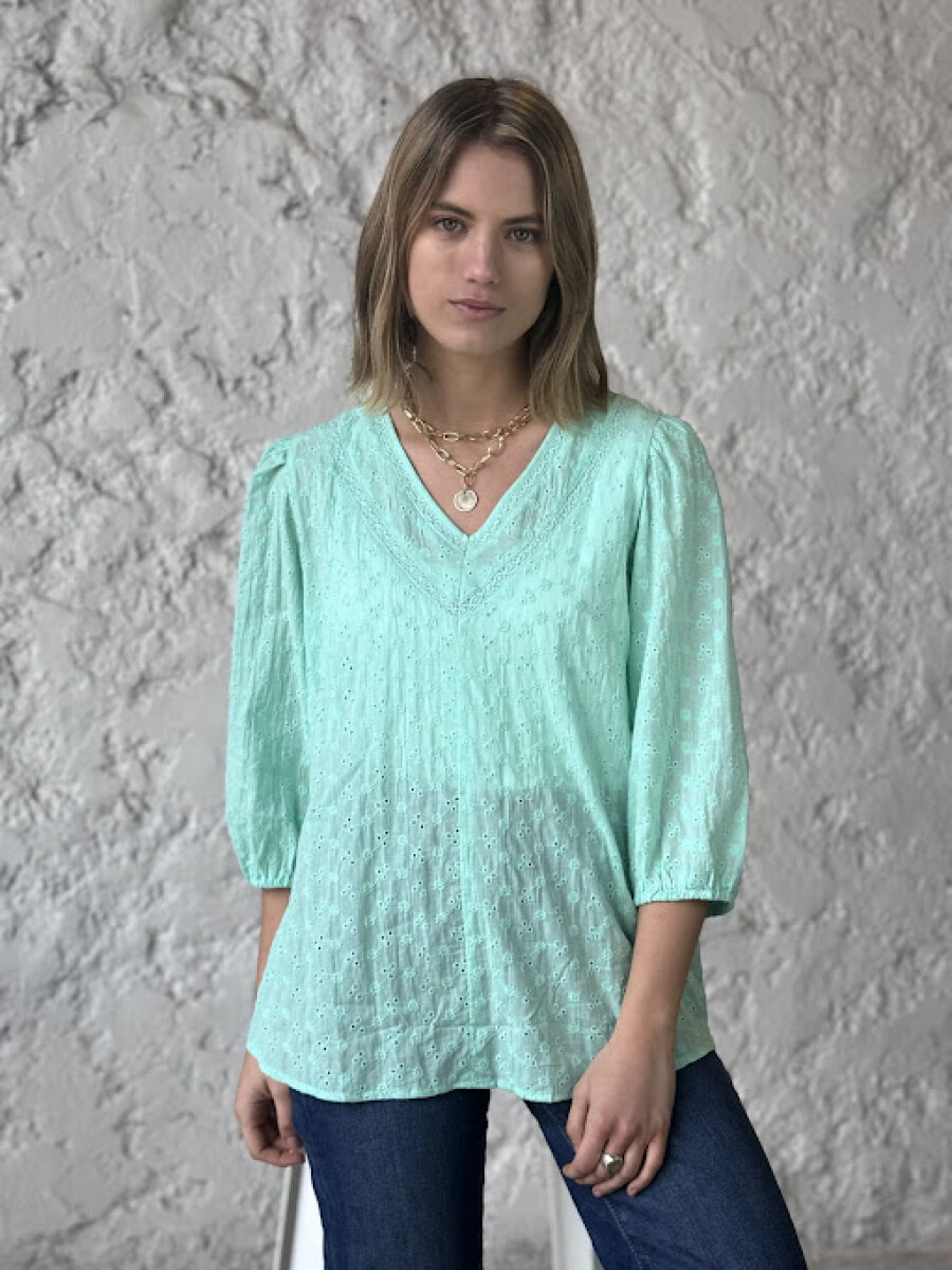 Blusa Carol - verde agua 