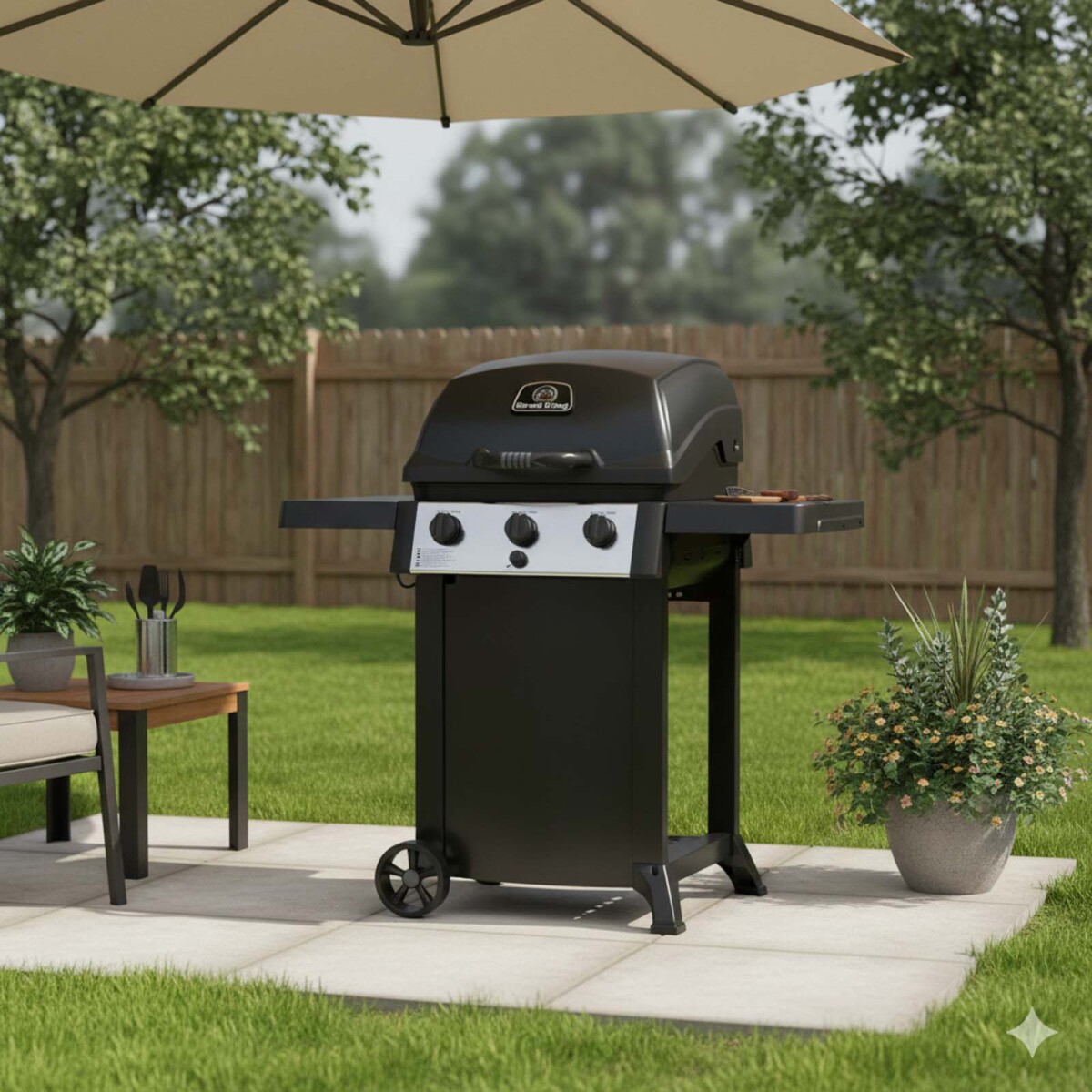 PARRILLA BARBACOA A GAS - ACERO-INOXIDABLE NEGRO BROIL KING BK 310 