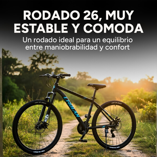 Bicicleta Crolan Montaña Rod 27.5 Freno Disco 21 Vel Shimano Color Negro Celeste