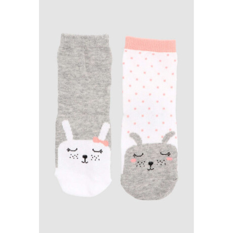 Pack x2 medias bebè con diseño con abs Estampado 2
