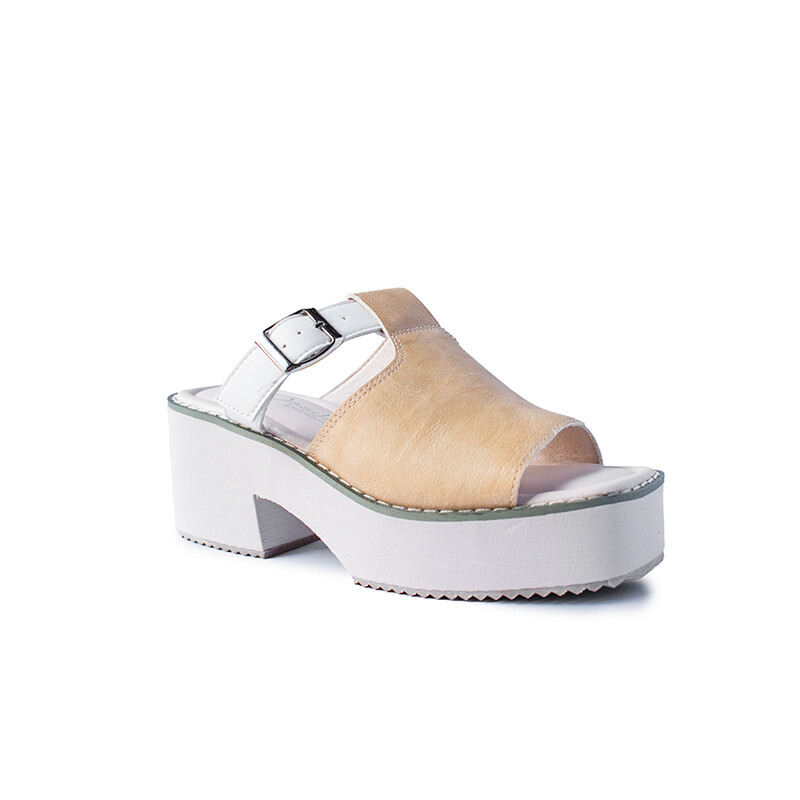 Sandalia de dama Osada Beige/White